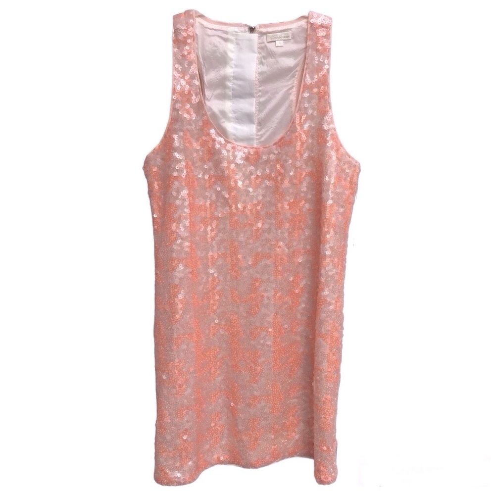 SHOSHANNA Peach/Pink Sequined Dress